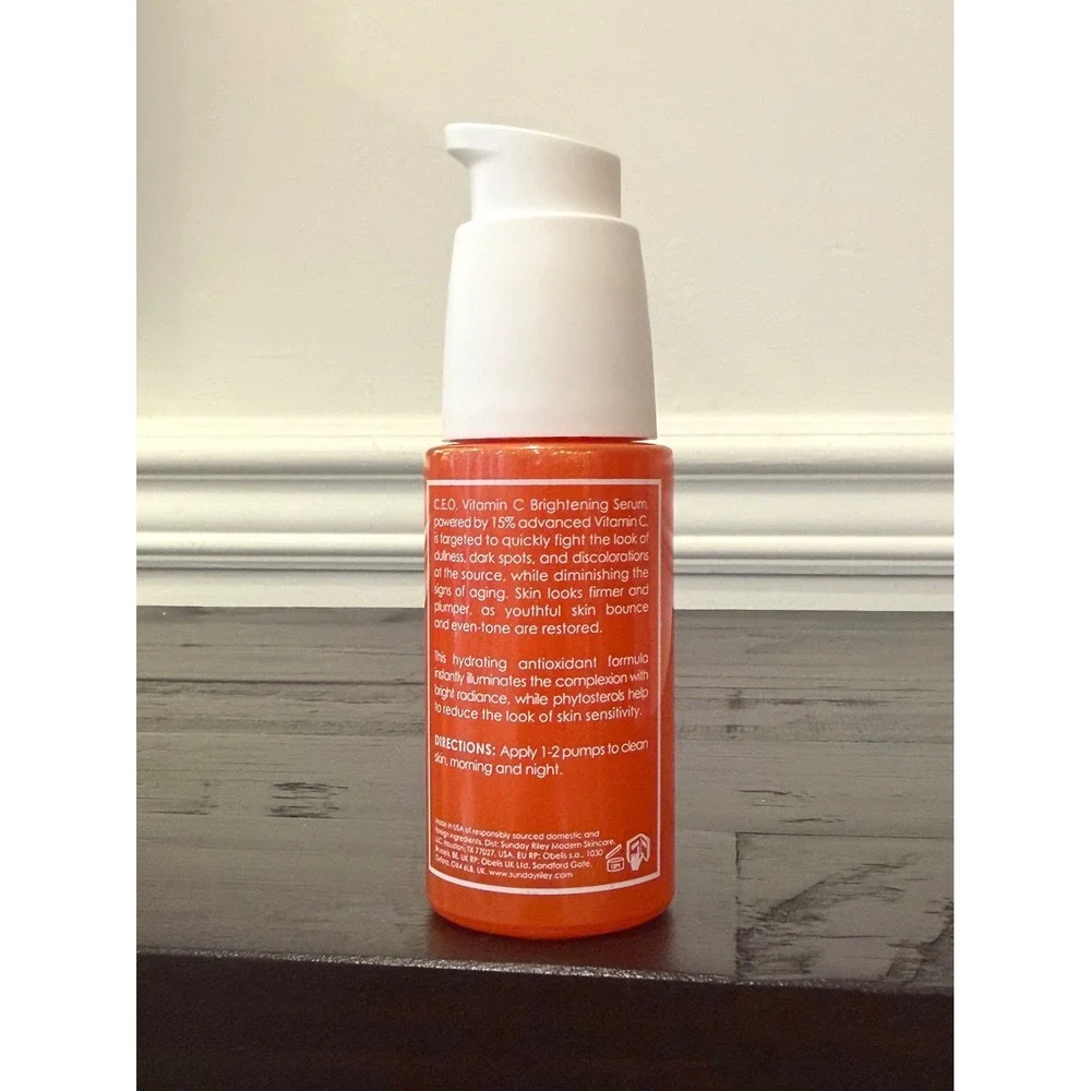 Sunday Riley CEO Vitamin C 15% Brightening Serum 30ml (1.7 fl oz) No Box
